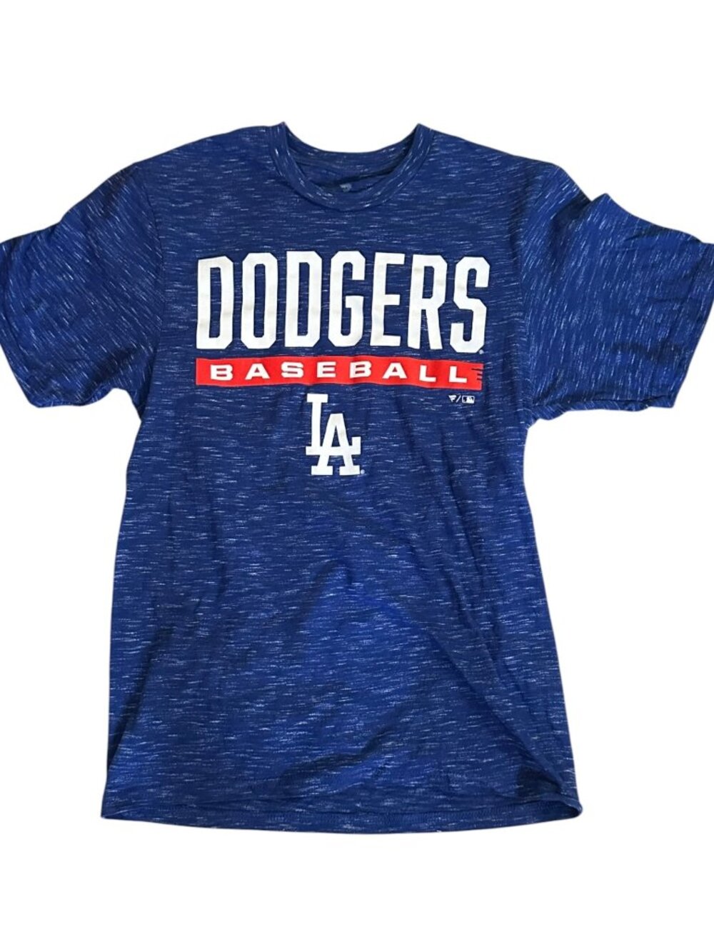 NWT Fanatics Men’s Small LA Dodgers Baseball T-Shirt Heather Blue MLB Graphic Te